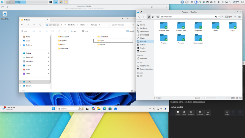 Windows and Linux sharing the same files